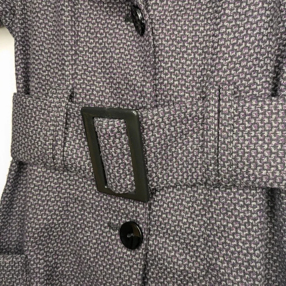 CLEARANCE//Button Wool  Blend Puff Sleeve Belted Y2K Dress - Picture 6 of 11